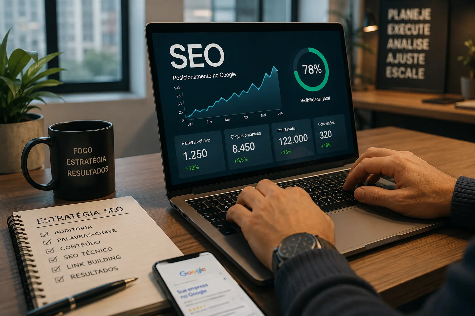 Ilustração sobre escolha de agência de SEO para empresas