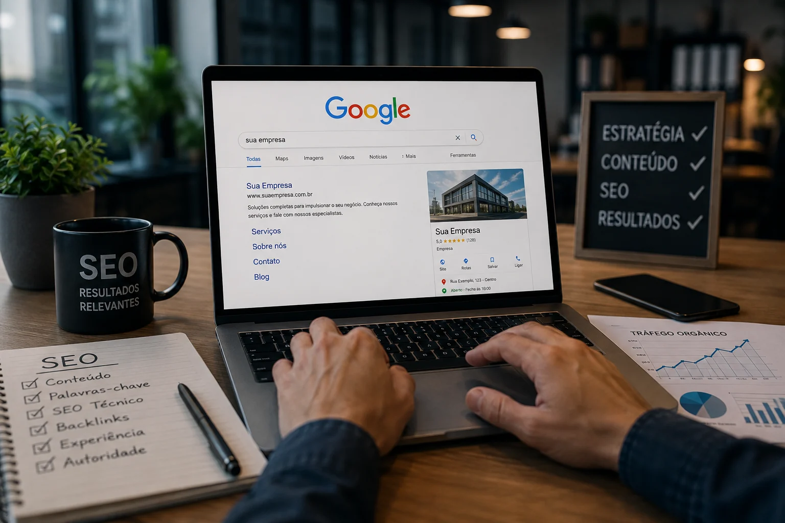 Perfil da Empresa no Google com alertas de erros comuns